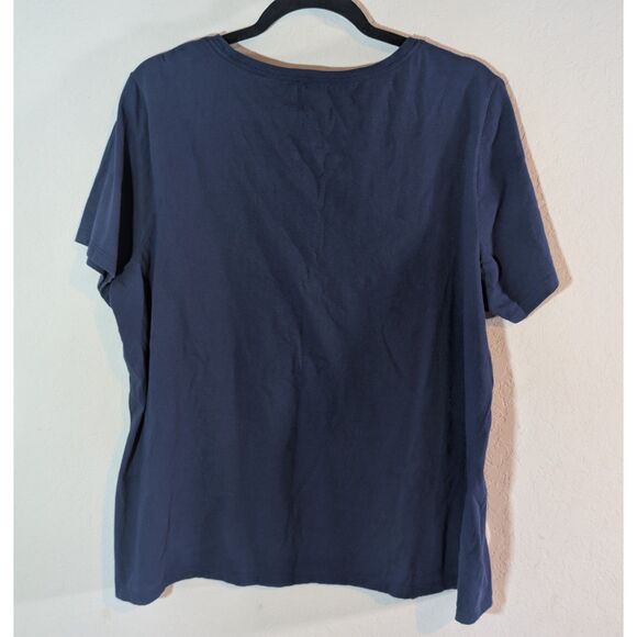 Disney Minnie Mouse Heart Bow Graphic T-Shirt Women’s 2X Navy Blue - Picture 2 of 3